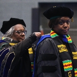 Black Faculty lining up